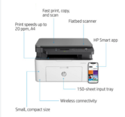 پرینتر لیزری HP Laser MFP 135w